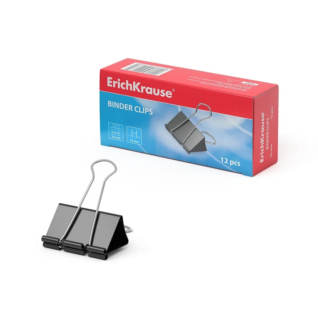 Graffette Erichkrause - 32 mm - Alta resistenza - Capacità fino a 145 fogli - Resistente alla corrosione - Colore metallizzato - immagine 1
