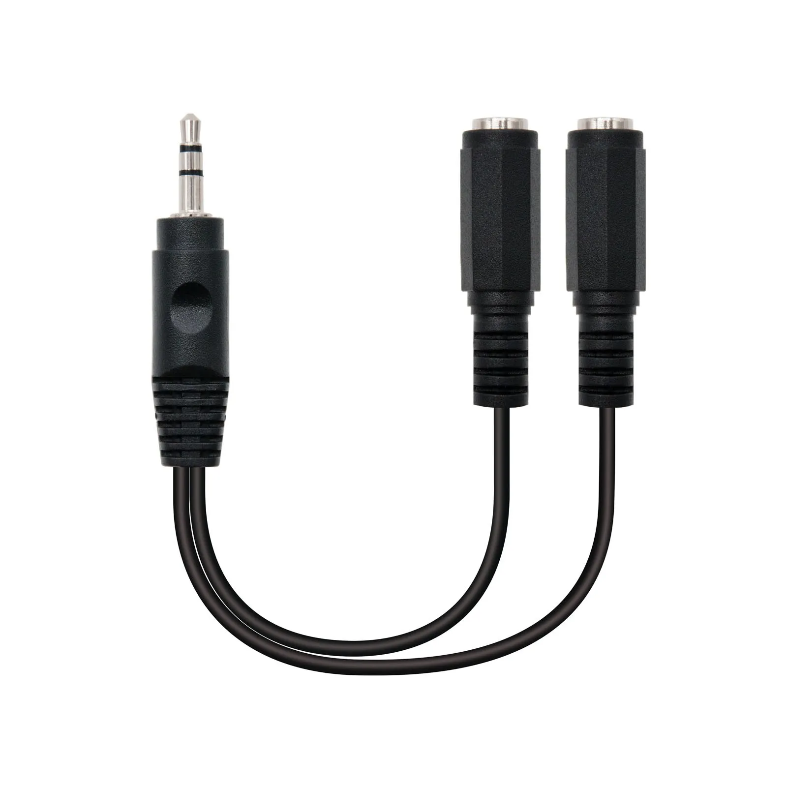 Nanocable 10.24.1200 cavo audio 015 m 2 x 3.5mm 3.5mm Nero - immagine 1