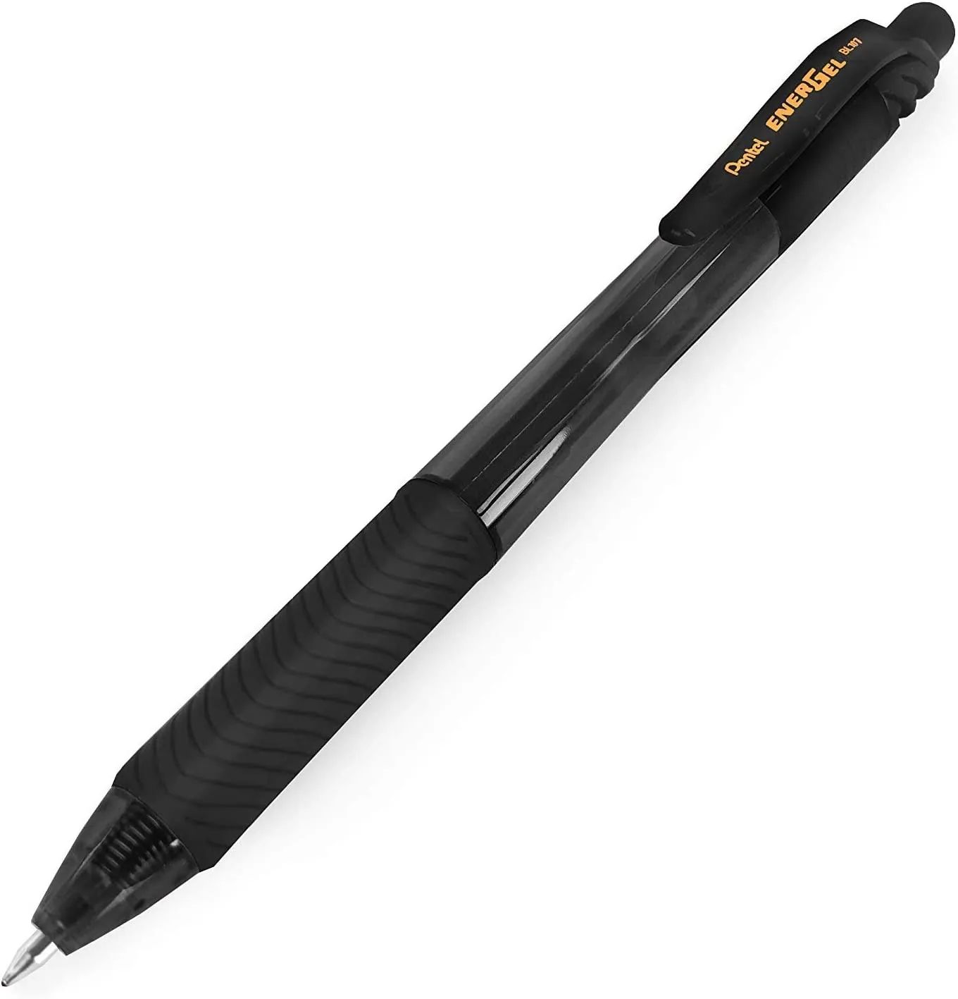 Penna a sfera a scatto Pentel Energel X - Punta da 07 mm - Linea da 035 mm - Inchiostro gel - Ricaricabile - Grip Grip - 50% di materiali riciclati - Colore nero - immagine 1