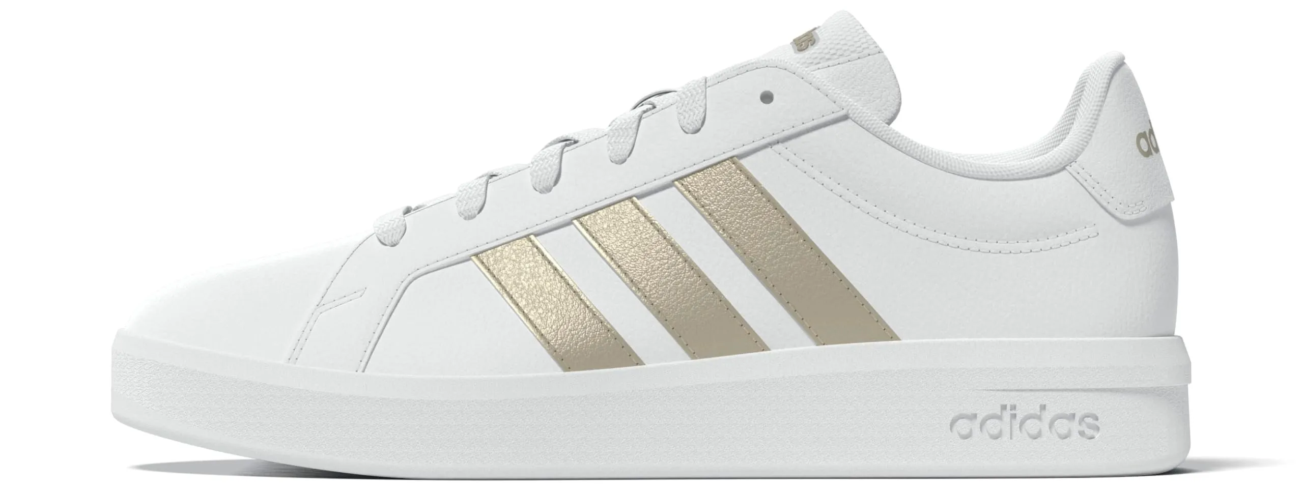 adidas Donna Grand Court Base 3.0 Shoes, Ftwr White/Cyber Met./Ftwr White, 42 EU - immagine 2