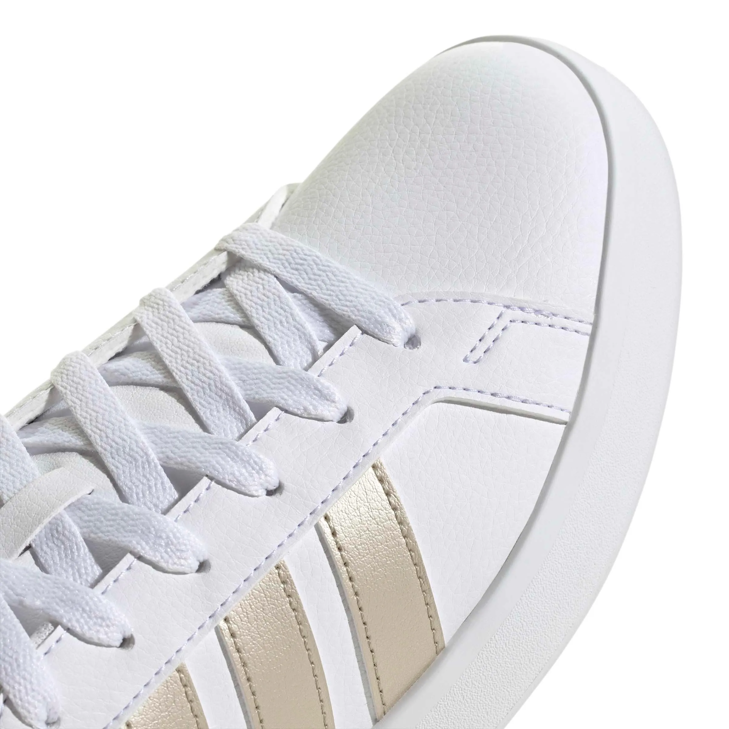 adidas Donna Grand Court Base 3.0 Shoes, Ftwr White/Cyber Met./Ftwr White, 38 EU - immagine 5