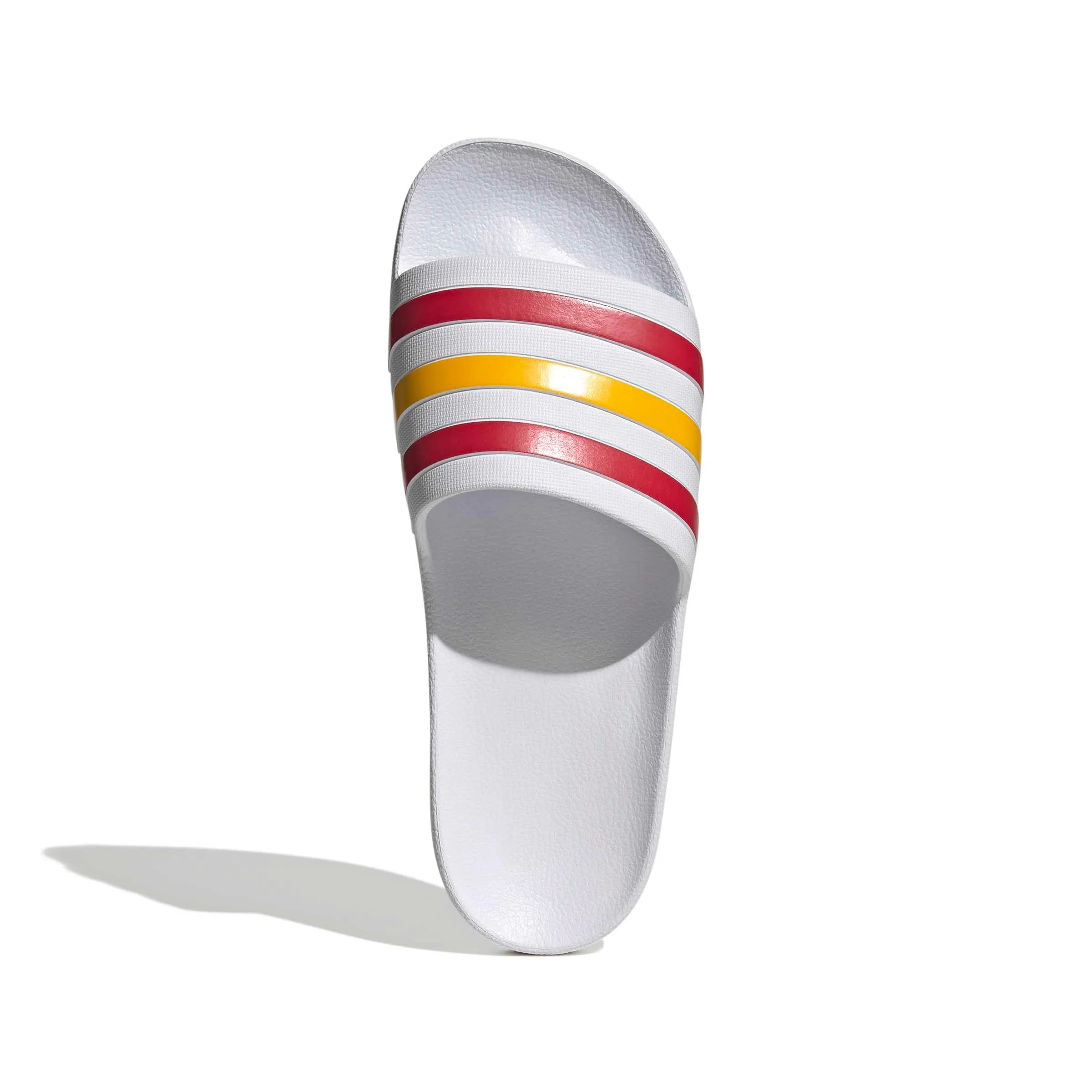 adidas Unisex Adilette Aqua Slides Ftwr White/Team Power Red 2/Crew Yellow 9 UK 43 EU - immagine 7