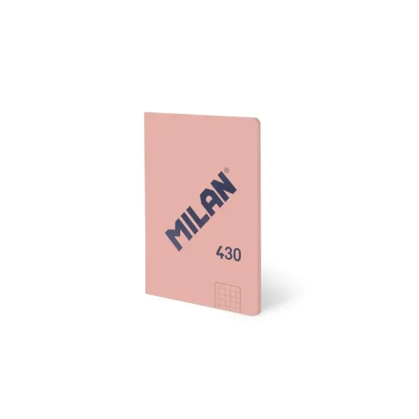 Quaderno Milan 430 con copertina incollata formato A6 griglia 5x5 - 48 fogli da 95 g/m2 - Microperforato - Copertina morbida - Rosa - immagine 1