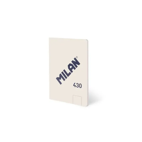 Quaderno Milan 430 con copertina incollata formato A6 fogli bianchi - 48 fogli da 95 g/m2 - Microperforati - Copertina morbida - Colore beige - immagine 1