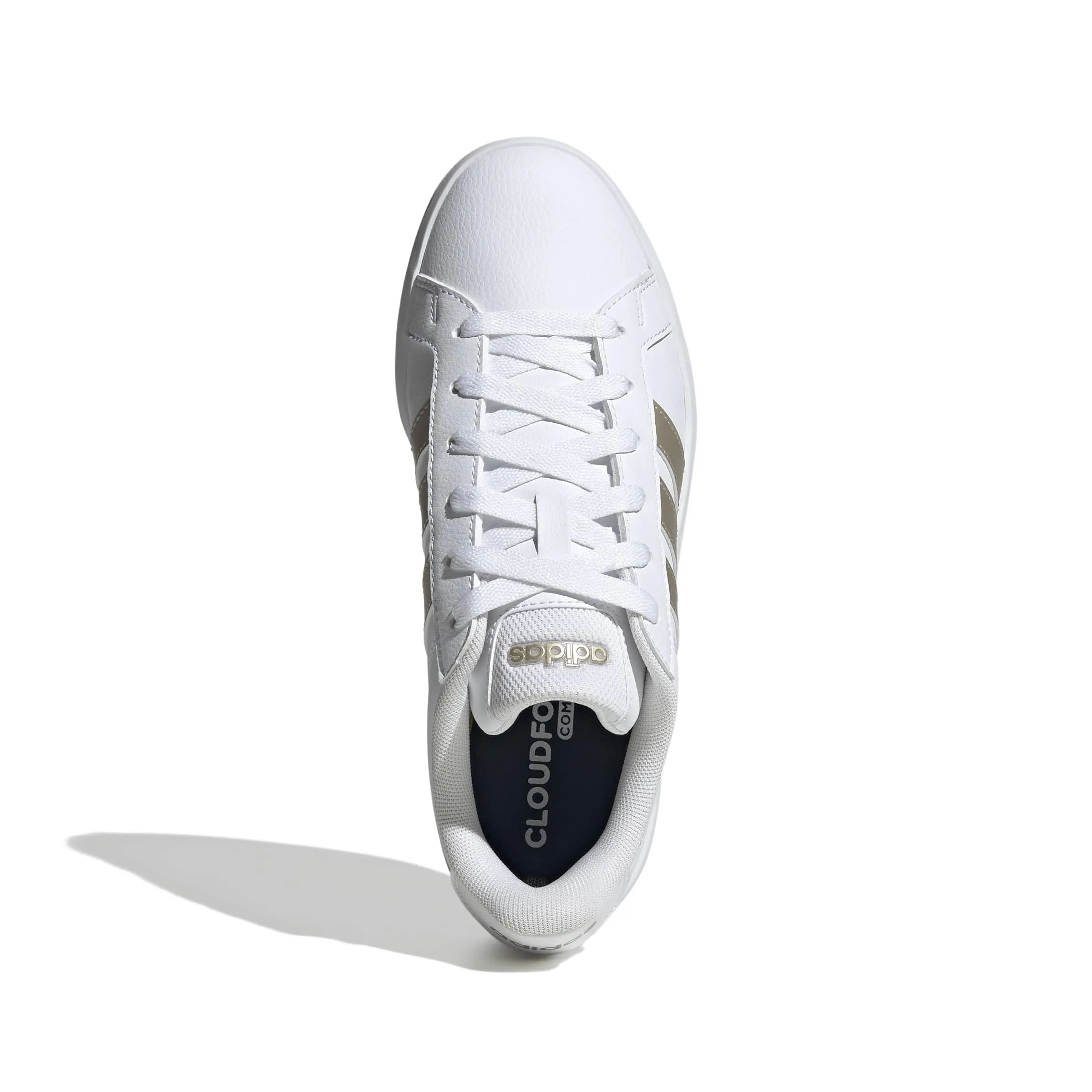 adidas Donna Grand Court Base 3.0 Shoes, Ftwr White/Cyber Met./Ftwr White, 40 EU - immagine 8