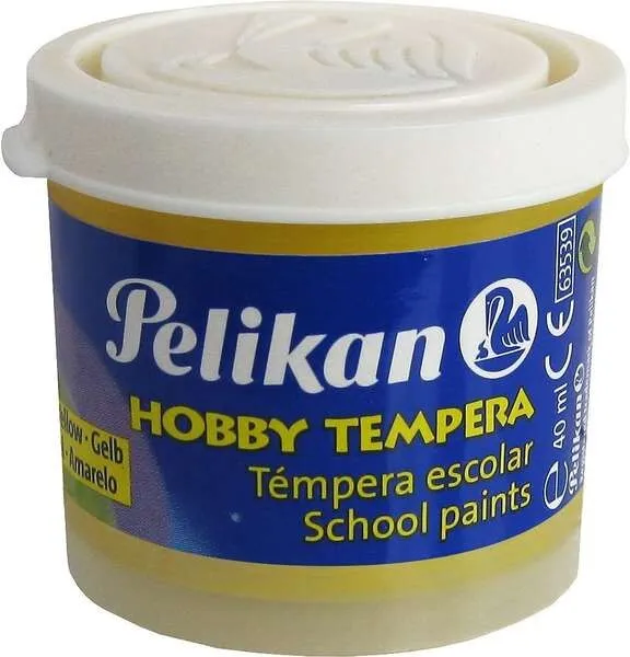 Tempera Pelikan School flacone da 40 ml - Facile da lavare - Ideale per attività scolastiche - Gialla - immagine 1