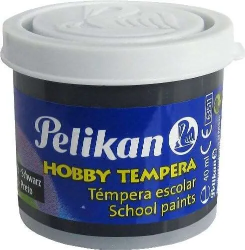 Tempera Pelikan School flacone da 40 ml - Facile da lavare - Ideale per progetti scolastici - Nera - immagine 1