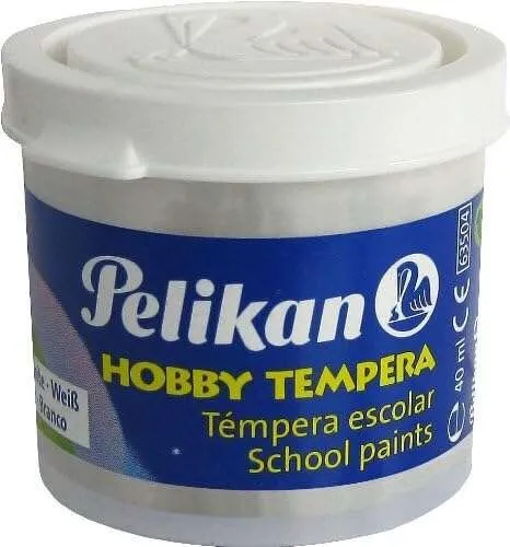Tempera Pelikan School flacone da 40 ml - Facile da lavare - Ideale per lavori creativi - Bianca - immagine 1