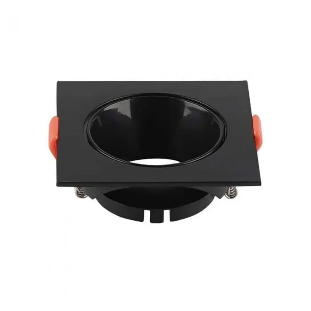 V-TAC Portafaretto LED da Incasso Quadrato GU10 Colore Nero - immagine 1