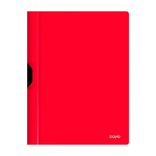 Dossier Dohe con clip metallica - Formato A4 - Realizzato in polipropilene opaco da 350 micron - Colore rosso - immagine 1