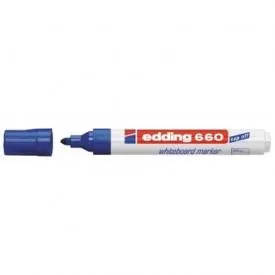 Pennarello per lavagna bianca Edding 660 - Punta tonda - Linea tra 15 e 3 mm. - Inchiostro pigmentato - Ricaricabile - Cancellabile a secco - Colore blu - immagine 1