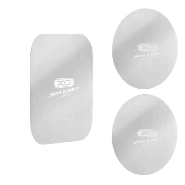 Confezione da 3 custodie magnetiche per smartphone XO - 2 rotonde e 1 rettangolare - Compatibili con supporti magnetici - Adesive - Universali - Bianche - immagine 1