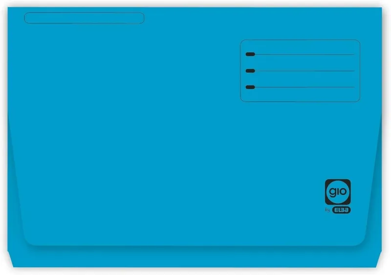 Cartella Gio By Elba con tasca e patta formato folio - Blu intenso - Cartoncino 320 g/m² - Pratica tasca e patta - Ideale per documenti importanti - immagine 1
