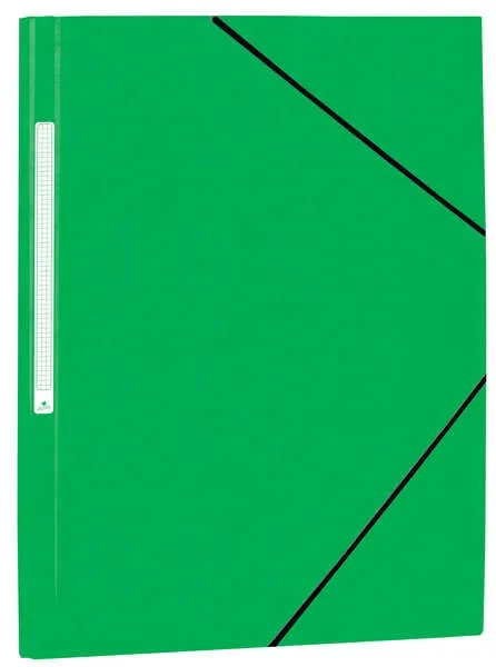 Mariola Simil Cartella in Cartoncino Prespan con Etichetta sul Dorso Folio 500gr/m2 - Misure 34x25cm - Chiusura con Gomma Elastica - Colore Verde - immagine 1