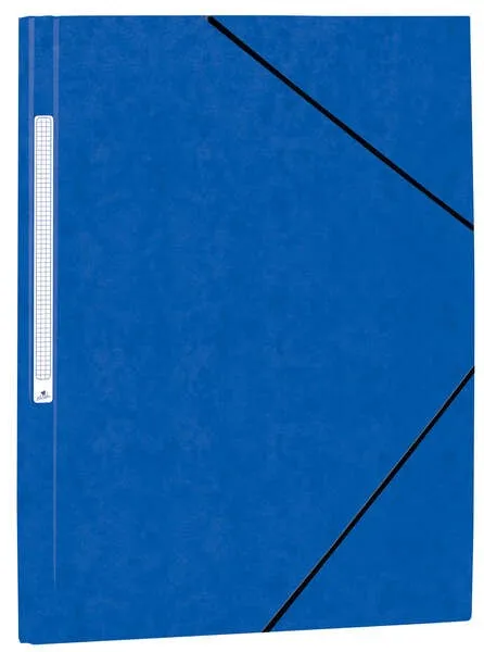 Mariola Simil Cartella in Cartoncino Prespan con Etichetta sul Dorso Folio 500gr/m2 - Misure 34x25cm - Chiusura con Gomma Elastica - Colore Blu - immagine 1