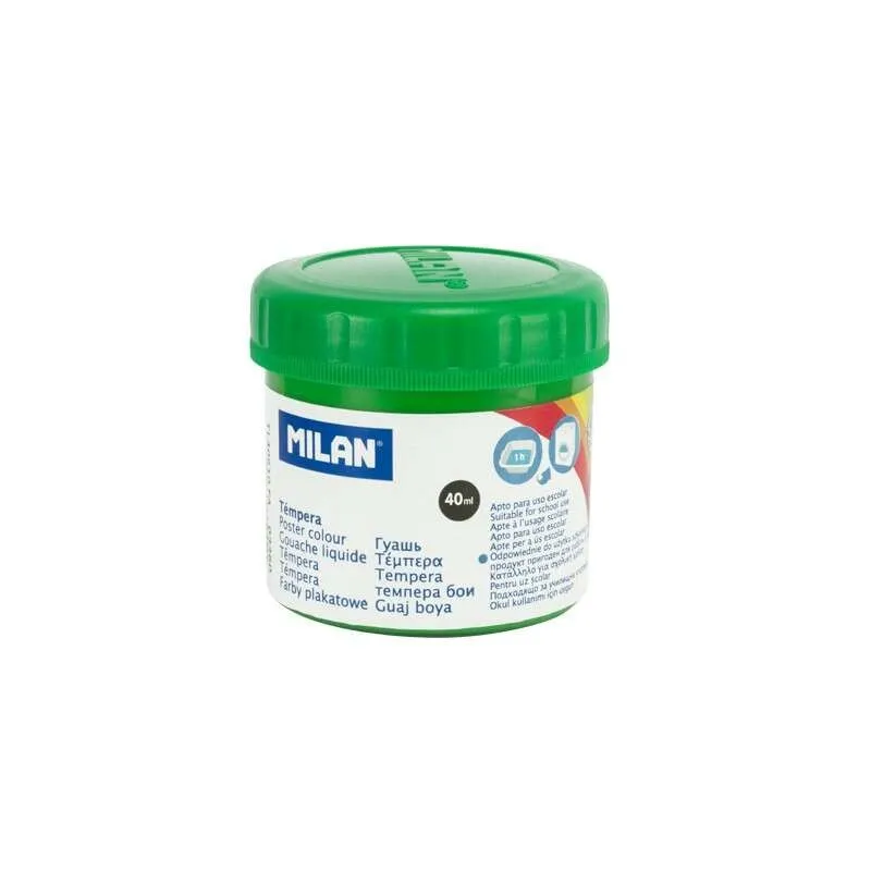 Barattolo di tempera Milan da 40 ml - Asciugatura rapida - Miscelabile - Colore verde chiaro - immagine 1