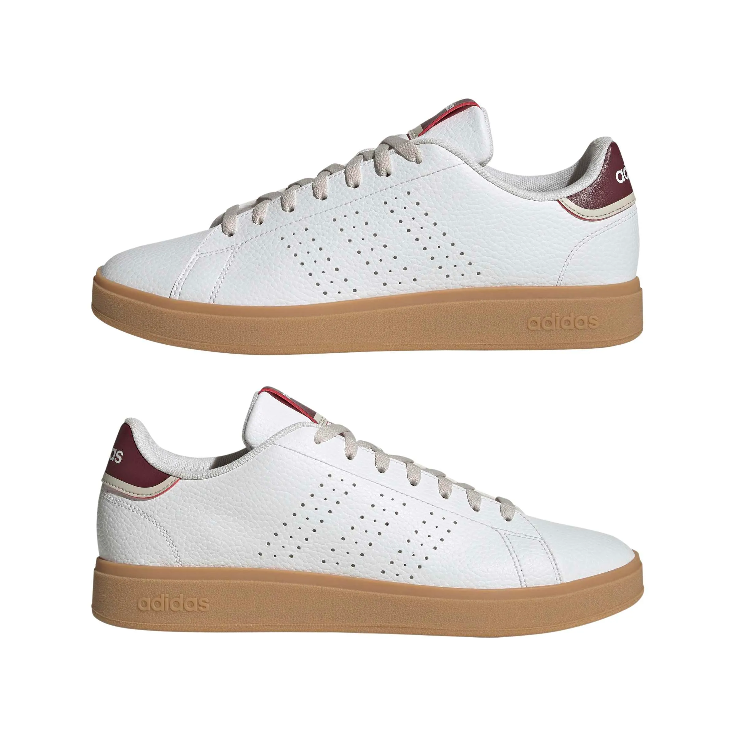 adidas Uomo Advantage Base 2.0 Shoes, Ftwr White/Ftwr White/Shadow Red, 40 EU - immagine 6