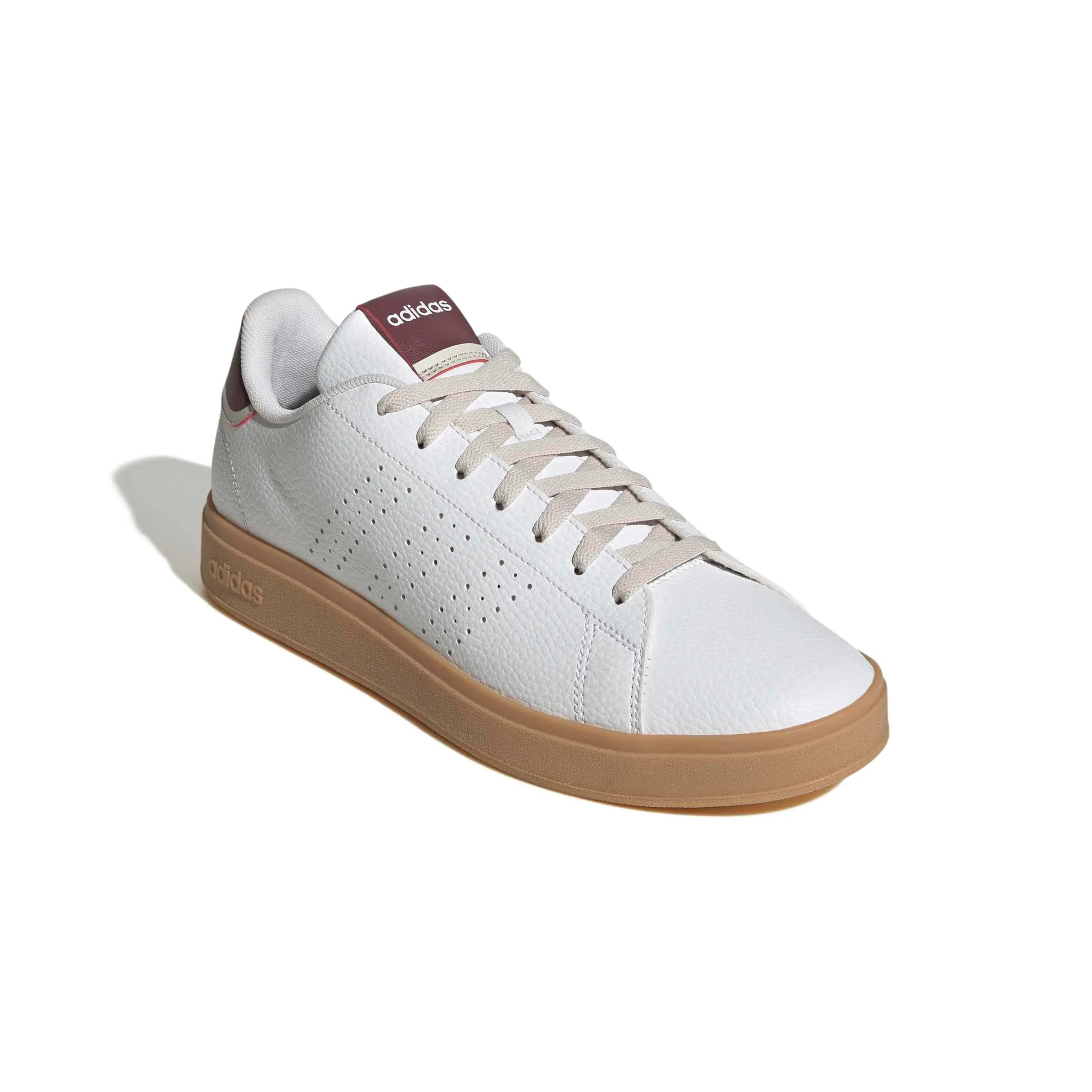 adidas Uomo Advantage Base 2.0 Shoes, Ftwr White/Ftwr White/Shadow Red, 43 1/3 EU - immagine 3