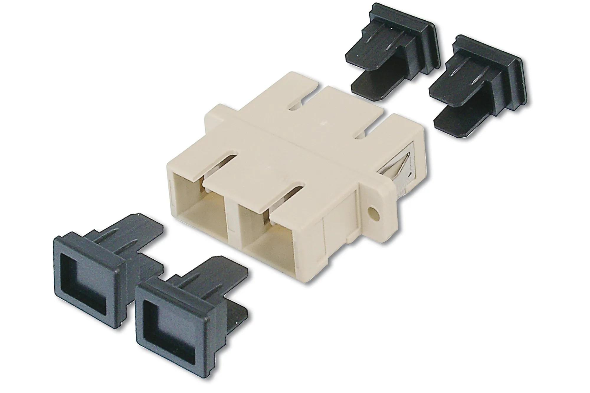 Adattatore Per Fibra Ottica Con Connettori Sc-Sc Duplex Femmina/Femmina Om2 - immagine 1