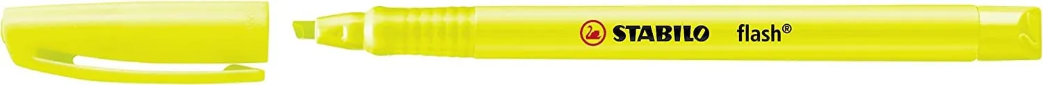 Pennarello Satabilo Flash Fluorescente - Formato Tascabile - Linea 1 e 35 mm - Inchiostro a Base Acqua - Colore Giallo - immagine 1