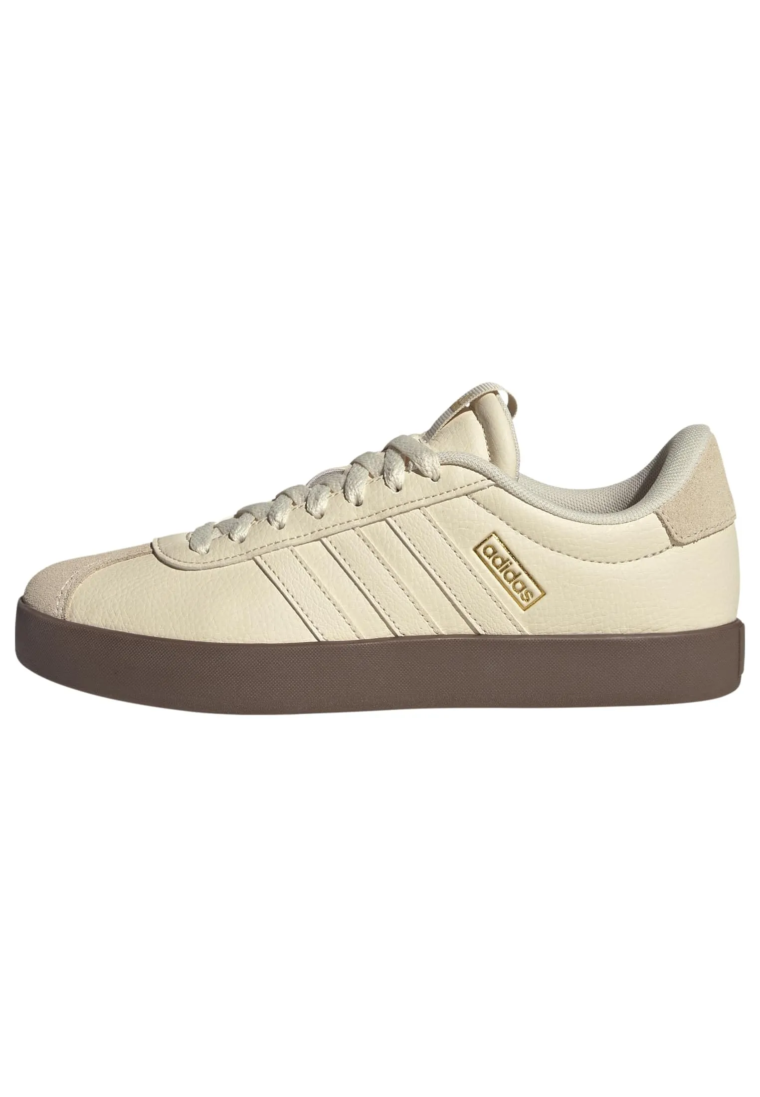 adidas Donna VL Court 3.0 Shoes, Wonder White/Wonder White/Gold Met., 37 1/3 EU - immagine 1