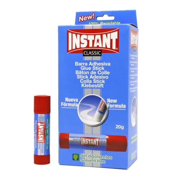 Colla stick istantanea classica da 20 g - Adatta ai bambini e/o per uso domestico - Lavabile - Senza solventi - immagine 1