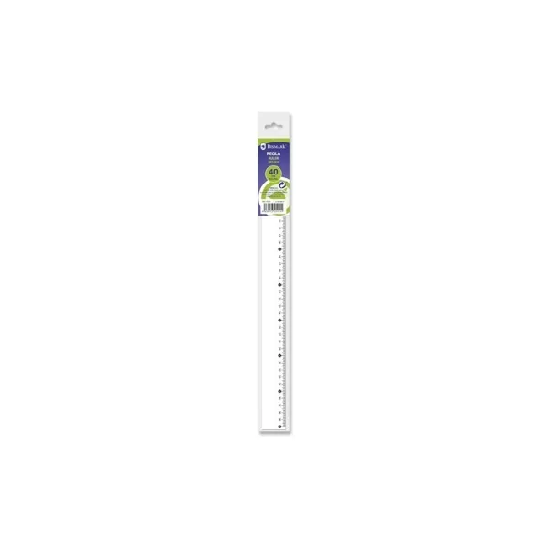 Righello Bismark da 40 cm - In plastica - Ideale per la scuola - Trasparente - immagine 1