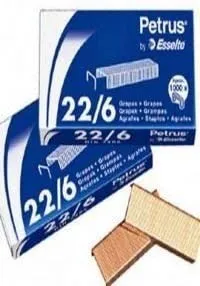 Petrus Graffette in Rame 22/6 - Fino a 30 Fogli - Scatola da 1000 Graffette - Pin 6mm - immagine 1