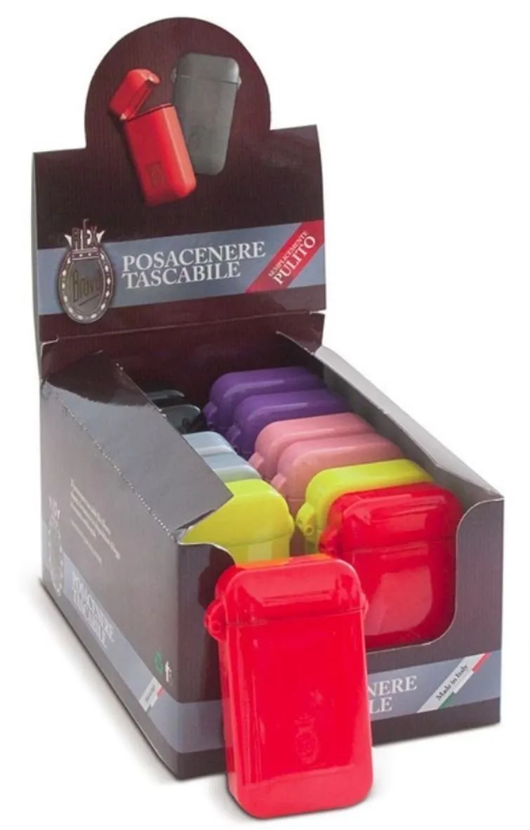 Posacenere Tascabile Rex Bravo in Plastica con tappo antiodore - immagine 1