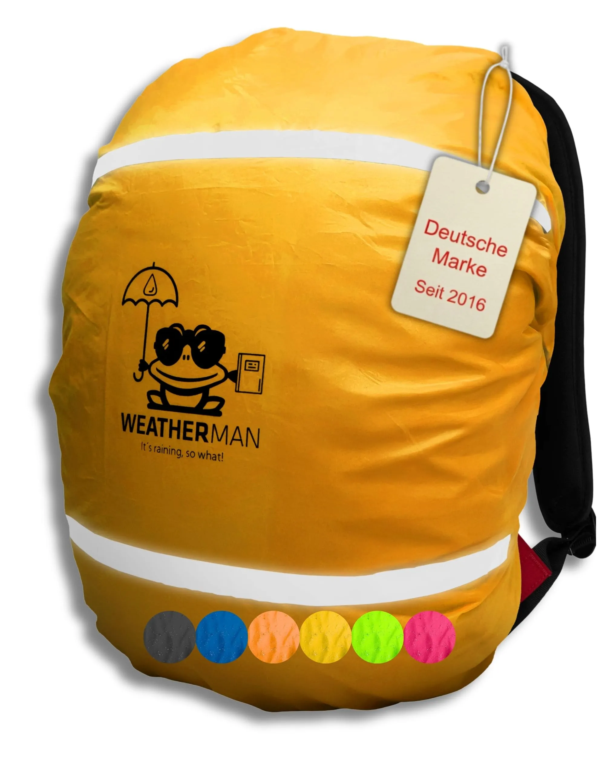 Weatherman Copertura Antipioggia per Zaino e Cartella 20-40 L - Impermeabile con Bande Riflettenti ed Elastico, 6 Colori - immagine 1