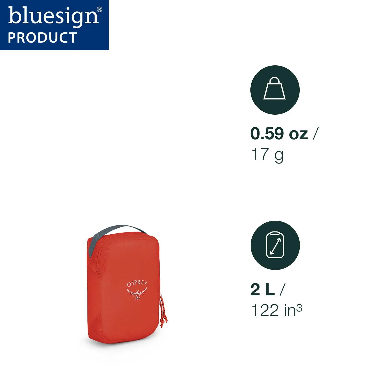 Osprey Ultralight Cubo organizzatore piccolo, 1.5L, Waterfront Blue - immagine 2
