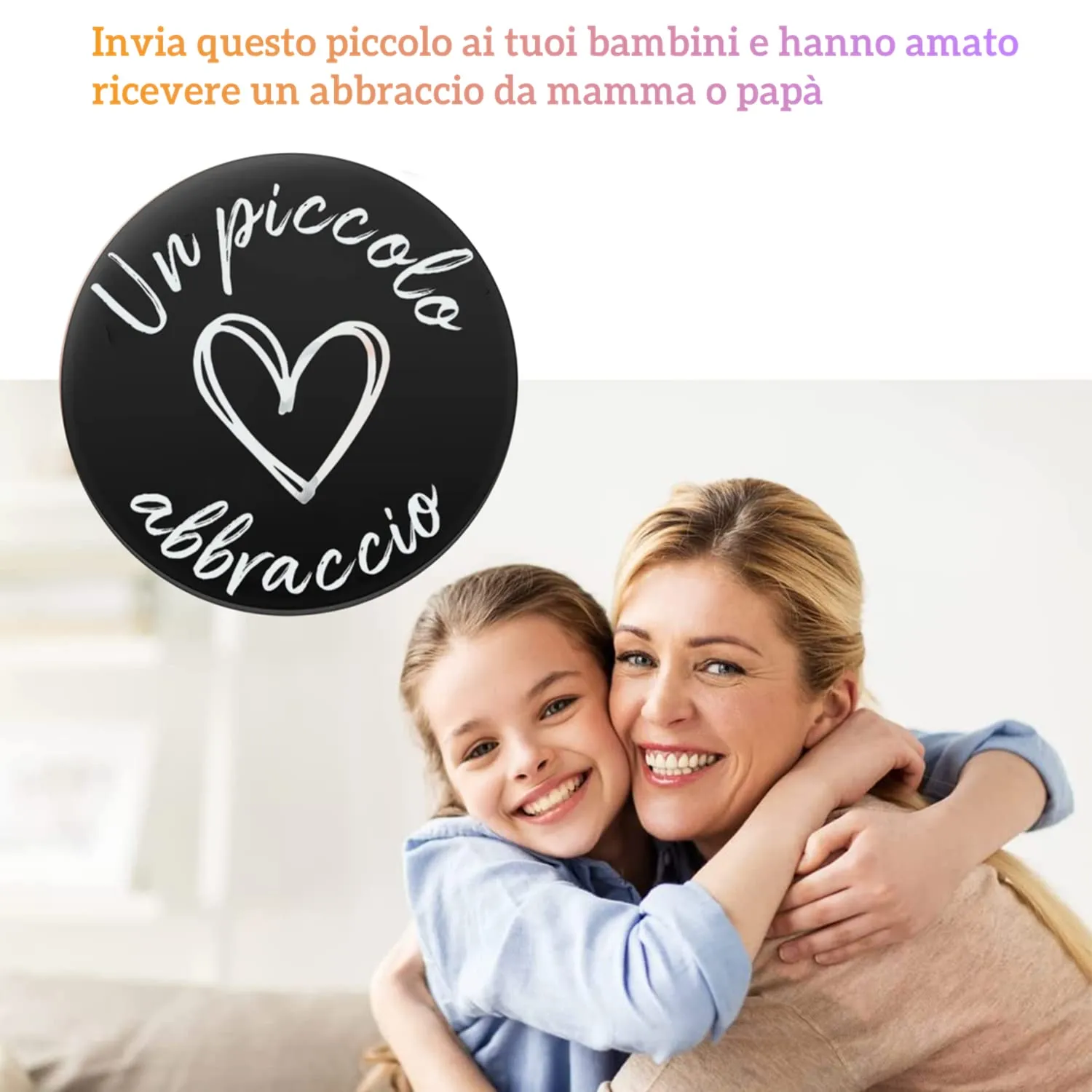 PulangRen Un Piccolo Abbraccio Portafortuna Portachiavi, Idee Regalo Donna Uomo, Portafortuna da Regalare-Io Sono Sempre Con Te-Amicizia Regali, Regali Natale per Famiglia Amici - immagine 4