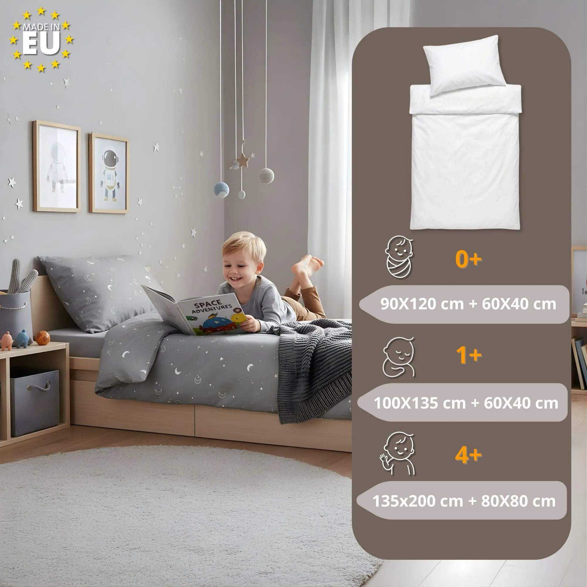 Piumino lettino senza federa cotone Set coperta cuscino culla - immagine 4
