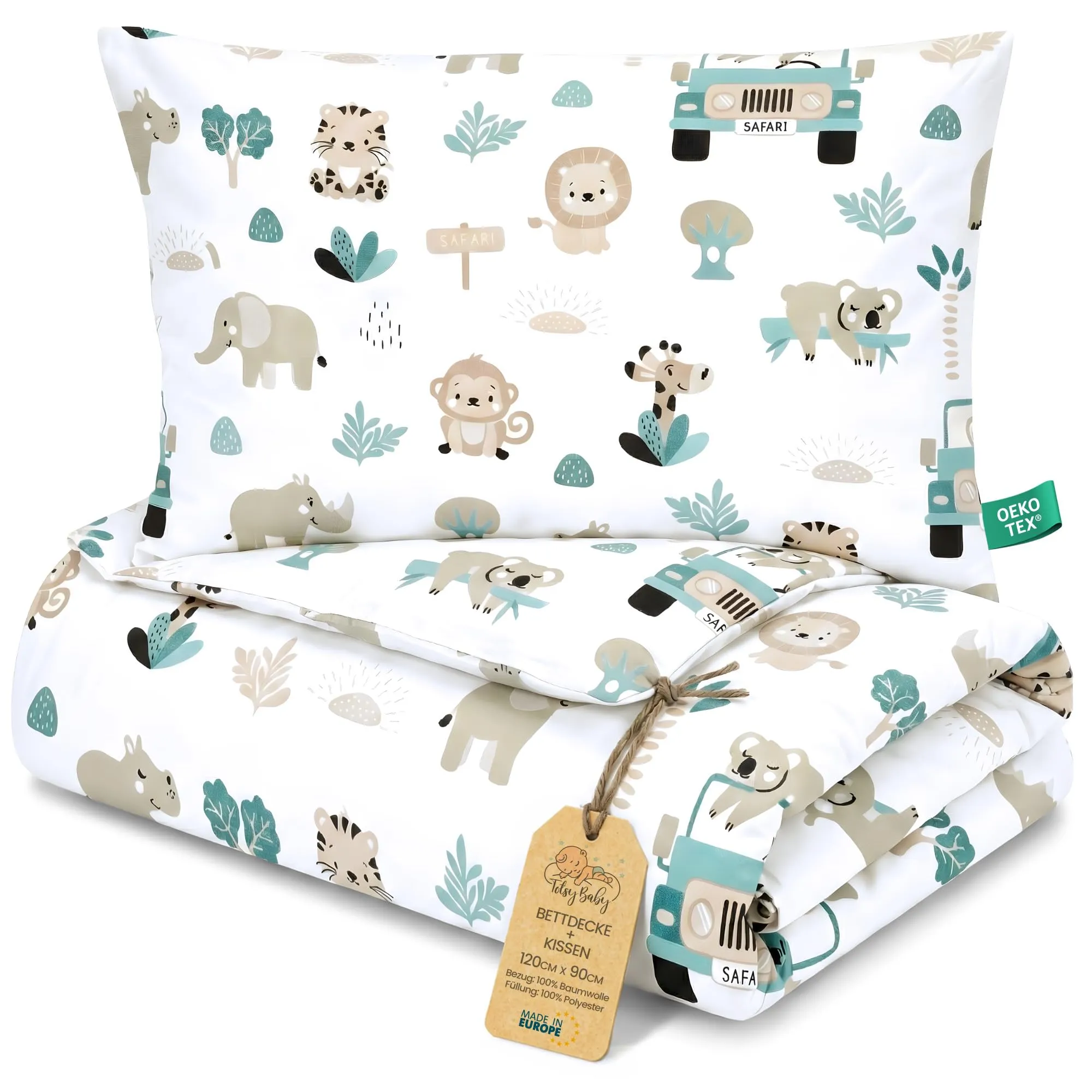 Piumino lettino senza federa cotone Set coperta cuscino culla - immagine 1