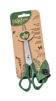 Forbici da ufficio Faibo 16 cm - Acciaio inossidabile - Punta smussata - Verde scuro - immagine 1