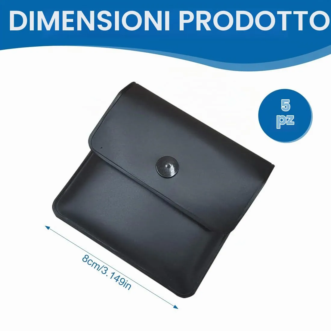 SGERUFZ Portacenere Portatile, 5 Pezzi, Riutilizzabile, Ignifugo, Inodore, per Attività all'aperto in Viaggio, Borsa, da Tasca, Porta Mozziconi, Posacenere da Borsetta - immagine 2