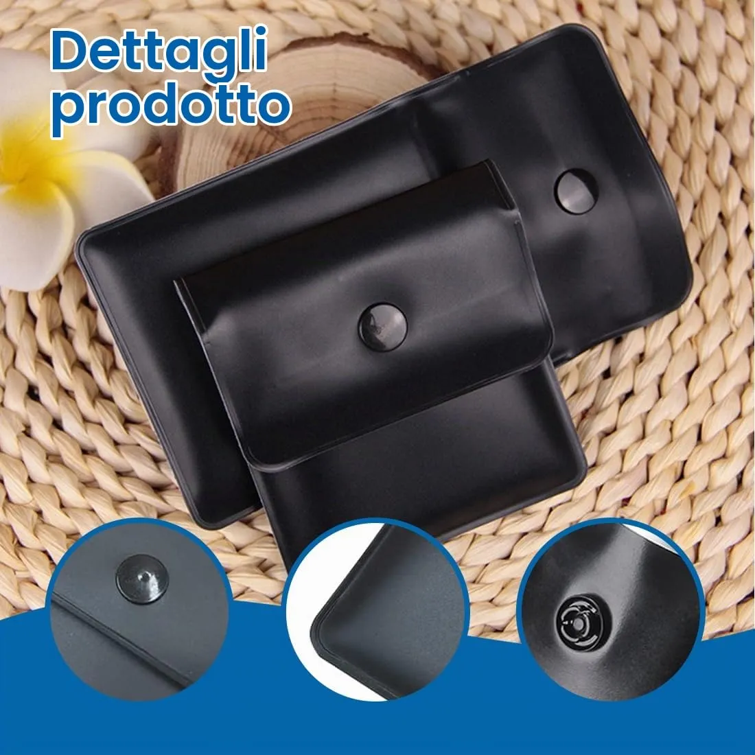 SGERUFZ Portacenere Portatile, 5 Pezzi, Riutilizzabile, Ignifugo, Inodore, per Attività all'aperto in Viaggio, Borsa, da Tasca, Porta Mozziconi, Posacenere da Borsetta - immagine 3