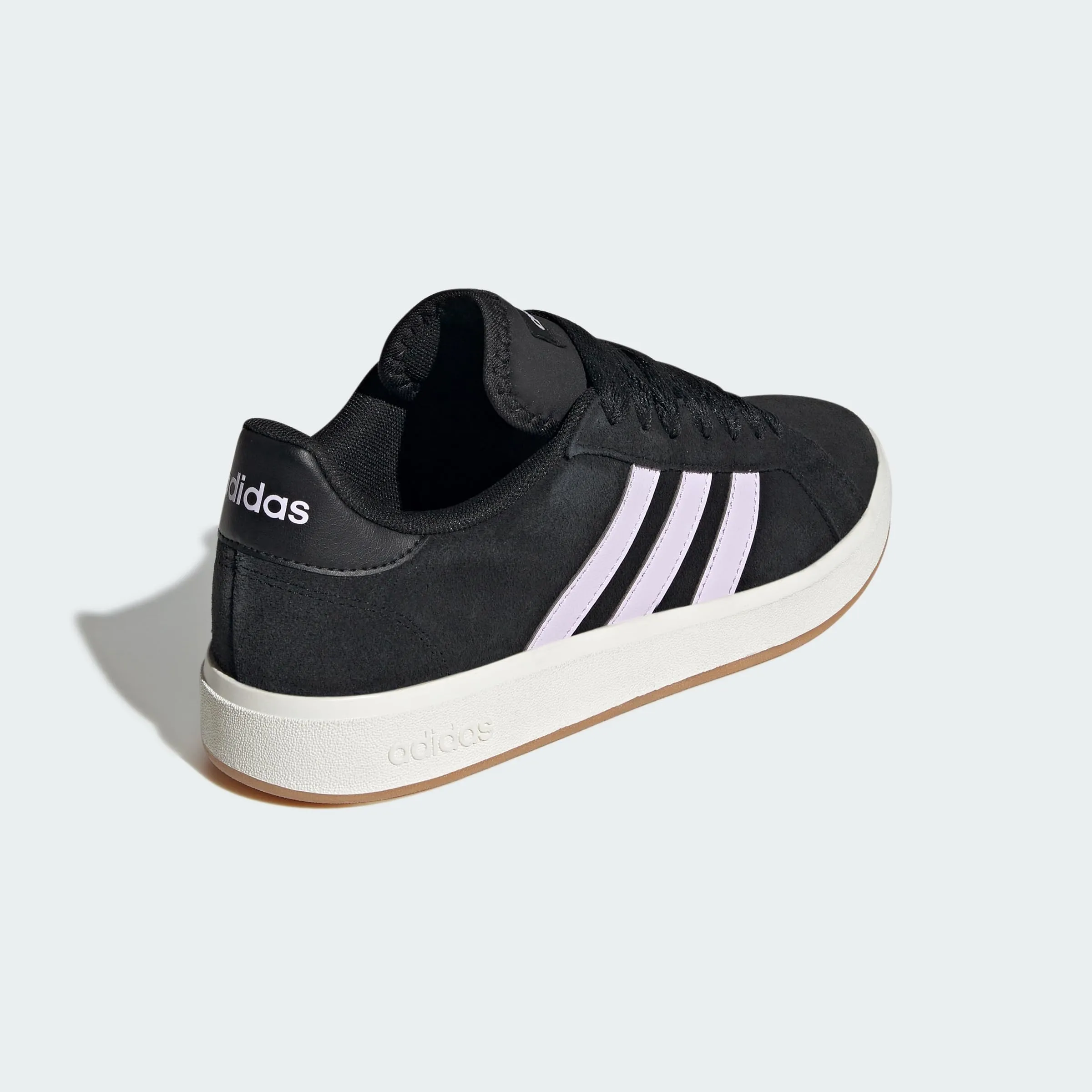 adidas Donna Grand Court Base 00S Shoes, Core Black/Ice Lavender/off White, 43 1/3 EU - immagine 8
