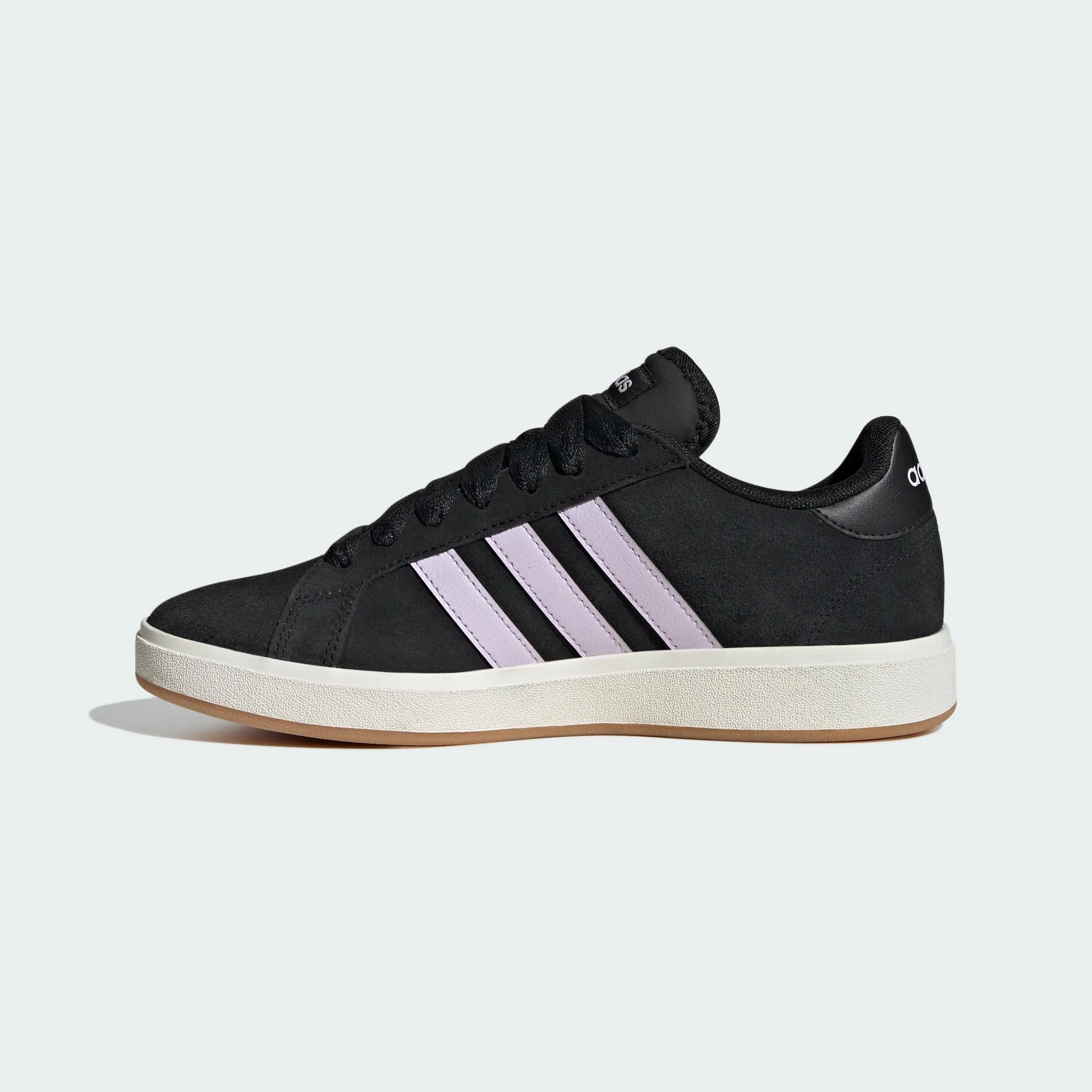 adidas Donna Grand Court Base 00S Shoes, Core Black/Ice Lavender/off White, 39 1/3 EU - immagine 4