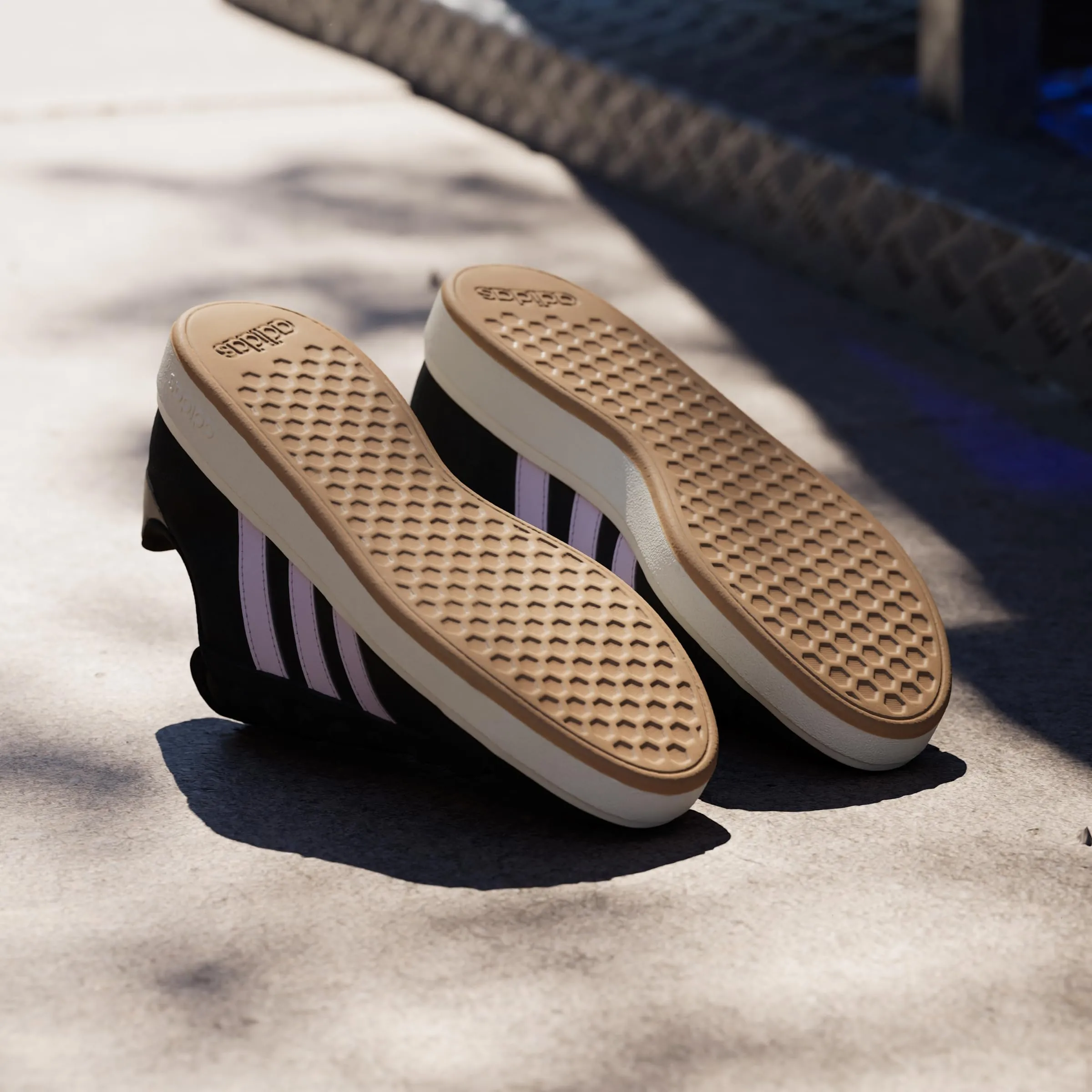 adidas Donna Grand Court Base 00S Shoes, Core Black/Ice Lavender/off White, 36 2/3 EU - immagine 9