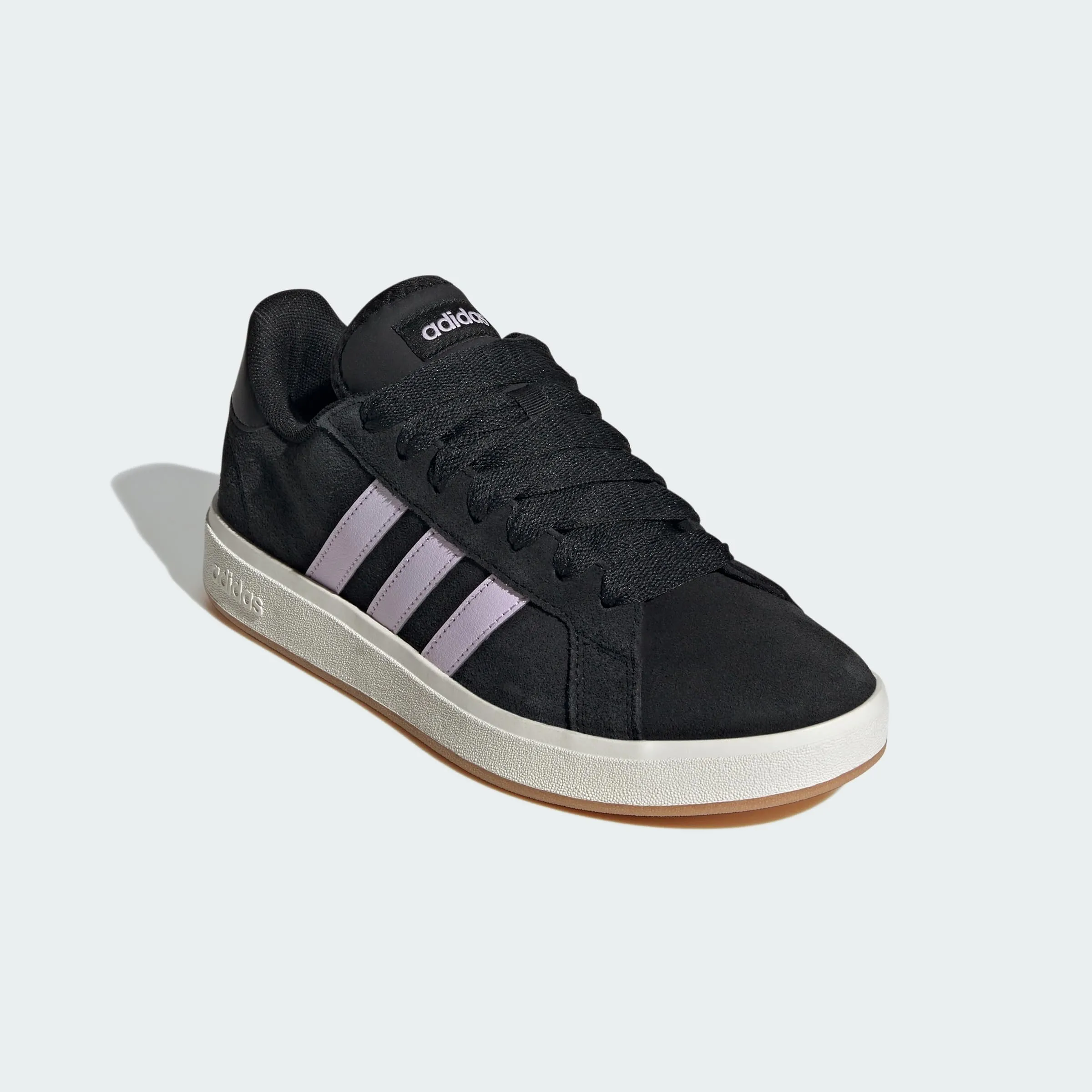 adidas Donna Grand Court Base 00S Shoes, Core Black/Ice Lavender/off White, 36 EU - immagine 7