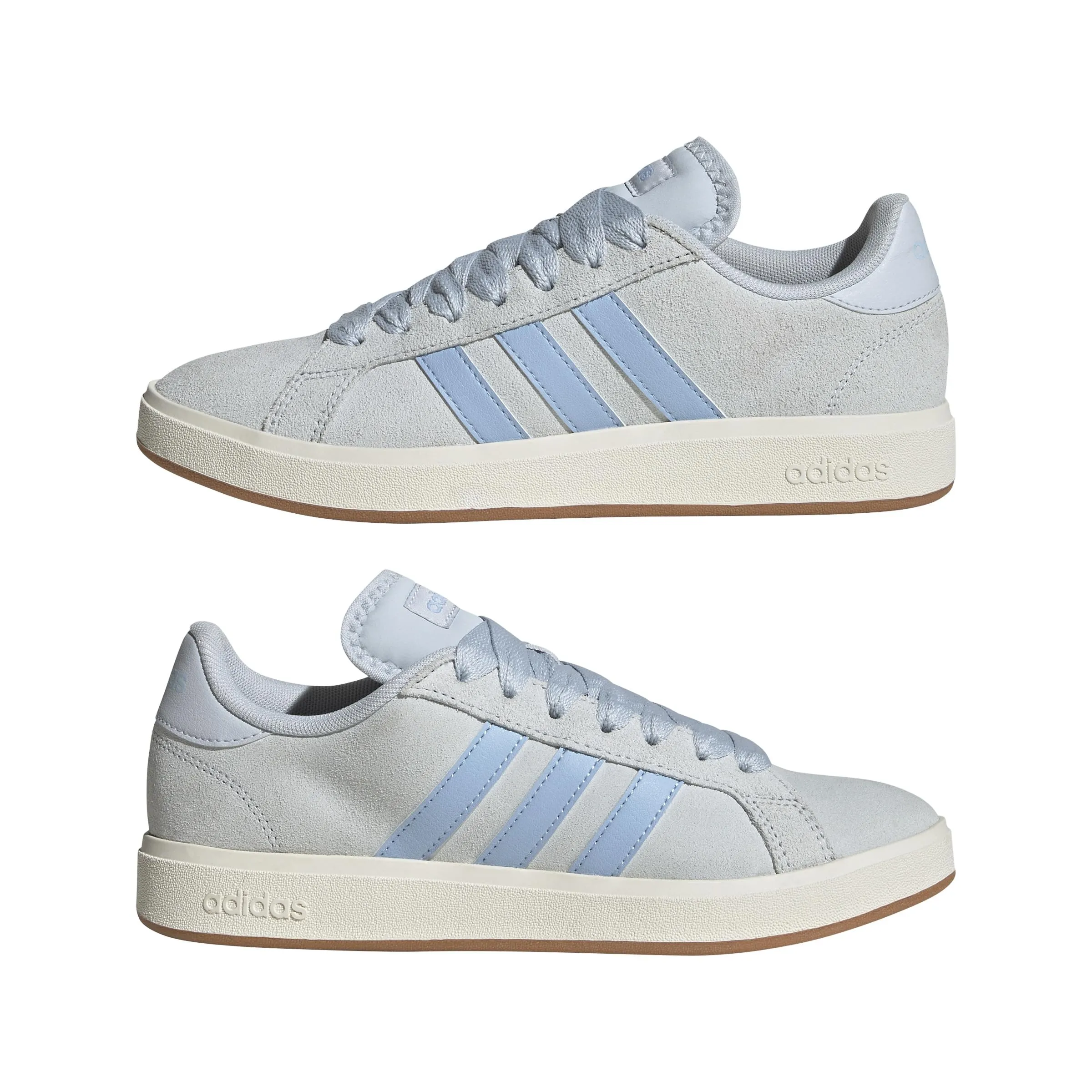 Adidas Donna Grand Court Base 00s Shoes, Halo Blue/Glow Blue/Chalk White, 36 2/3 EU - immagine 6