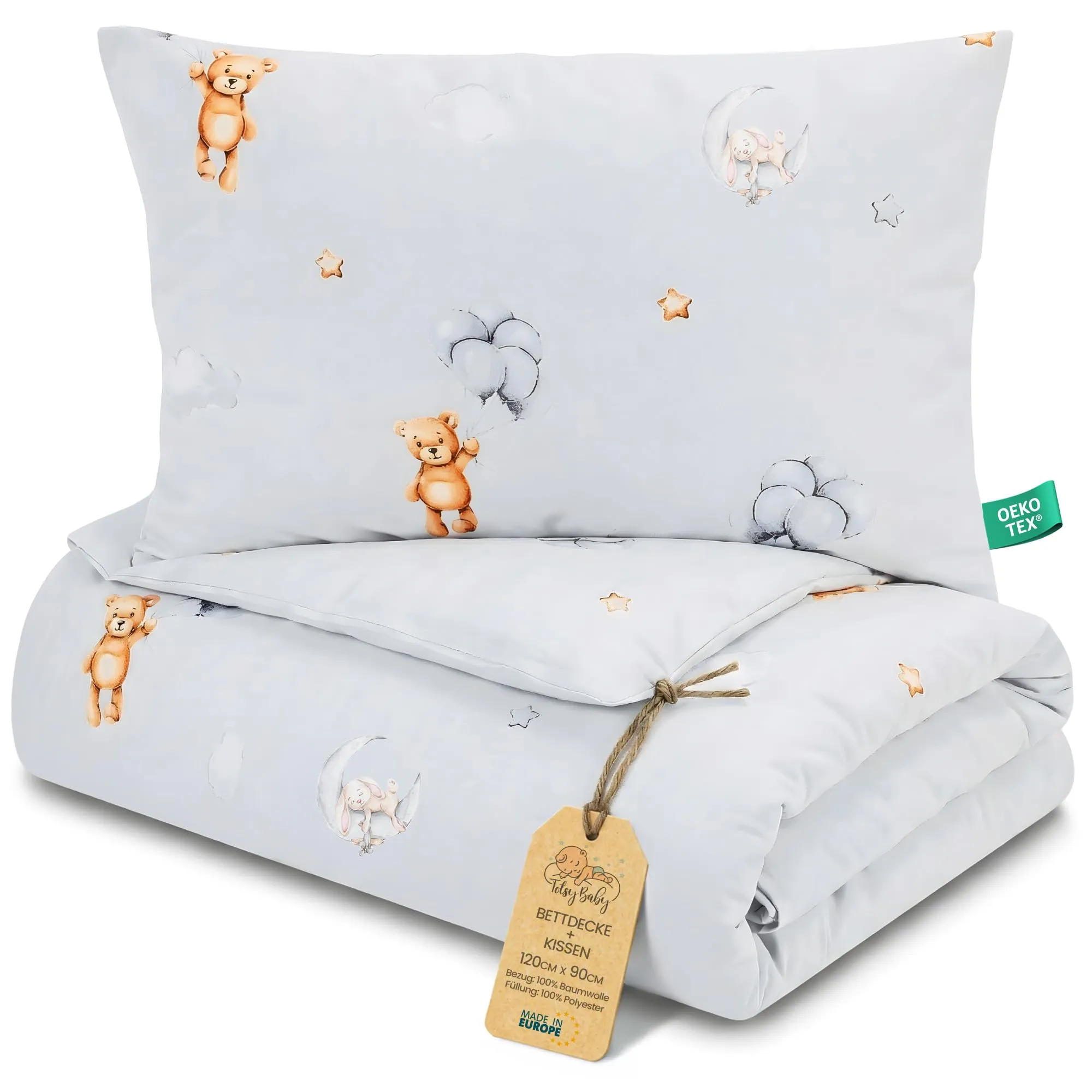Piumino lettino senza federa cotone Set coperta cuscino culla - immagine 1