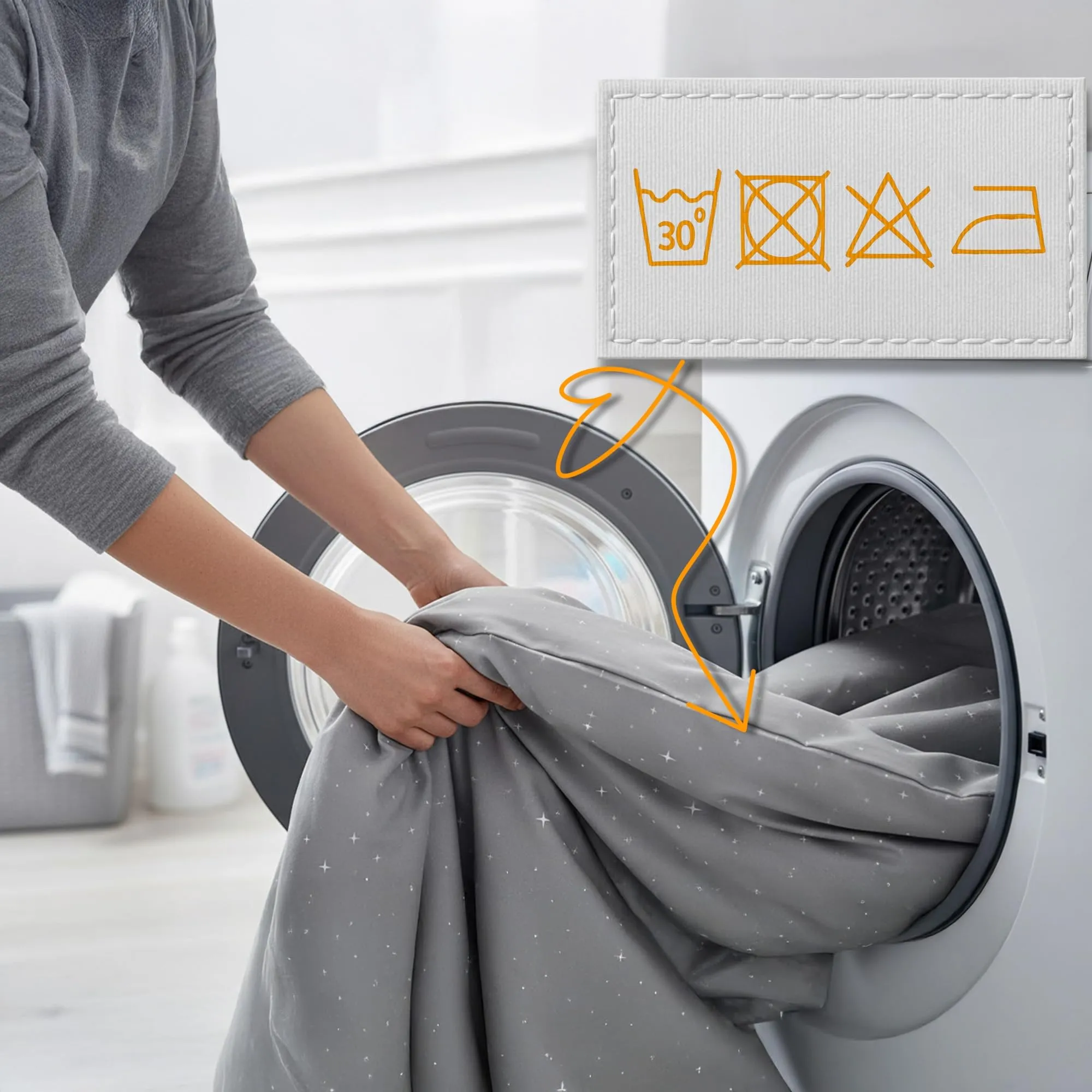 Piumino lettino senza federa cotone Set coperta cuscino culla - immagine 5