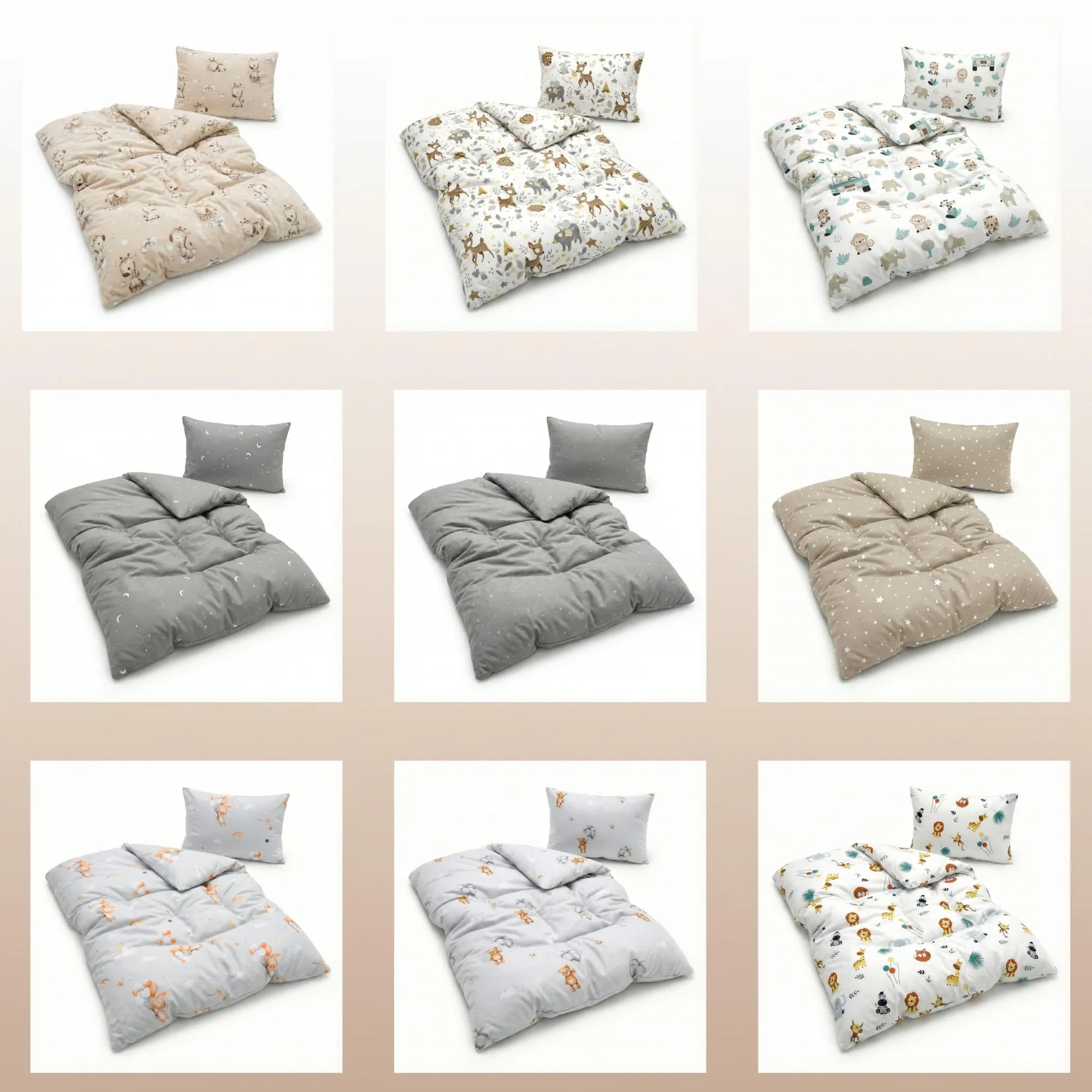 Piumino lettino senza federa cotone Set coperta cuscino culla - immagine 2