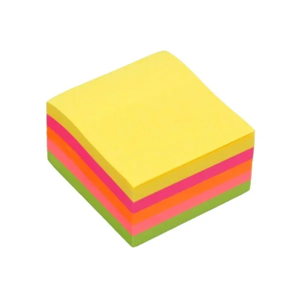 Blocco di 250 post-it Bismark 50x50mm - 5 colori neon - immagine 1