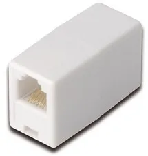 Accoppiatore Telefonico 2 Connettori Rj11 - 6P4C Femmina/Femmina Colore Bianco - immagine 1