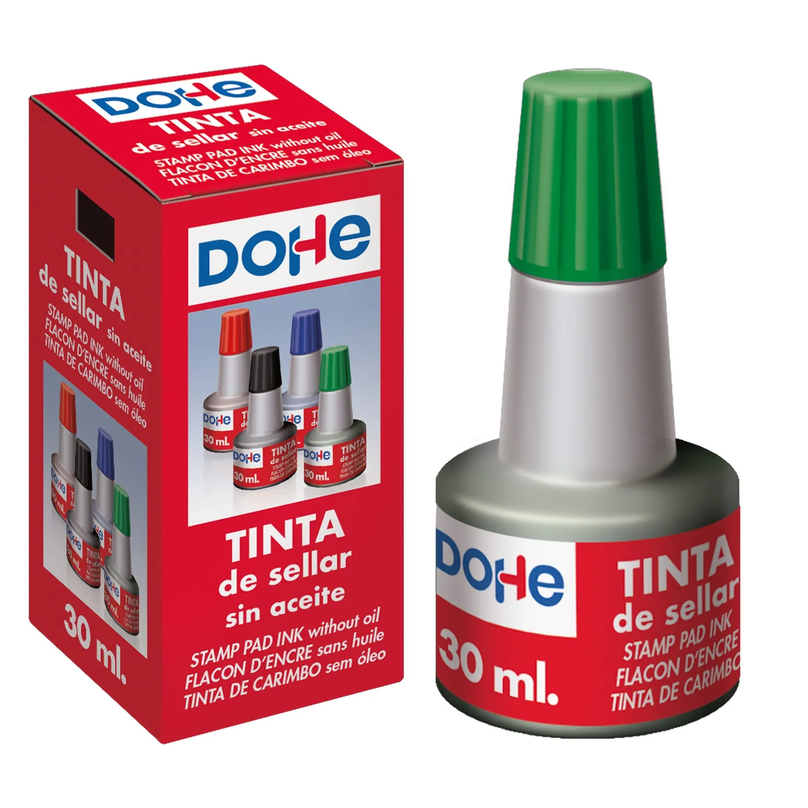 Inchiostro Dohe per Timbri 30ml - Colore Verde - immagine 1
