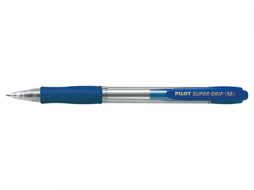 Pilot Super Grip Medium Blu Penna a sfera retrattile a clip Medio 1 pz - immagine 1