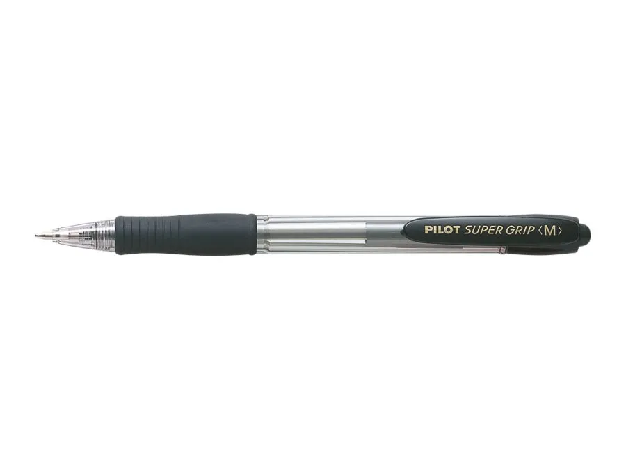 Pilot Super Grip Medium Nero Penna a sfera retrattile a clip Medio 1 pz - immagine 1